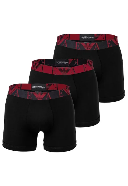 Боксерки с памук - 3 чифта - Черен