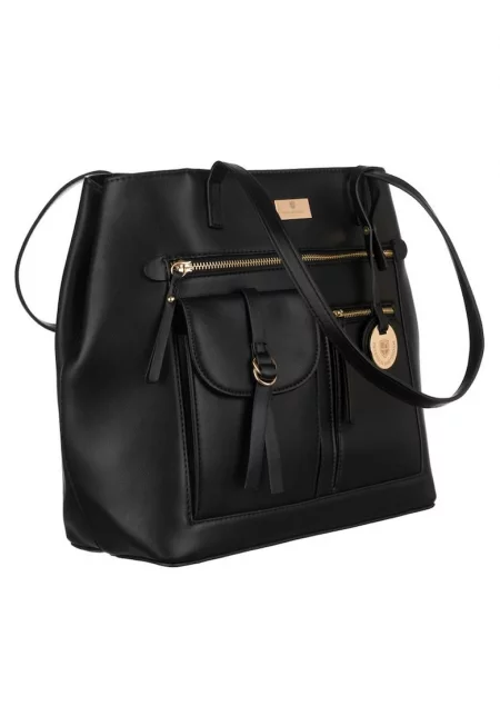 Чанта [DH] PTN TOR-ALE-4 Tote Екологична кожа - Черен