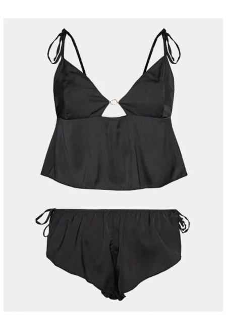 Дамска пижама -  302999491 - Полиестер - Черен