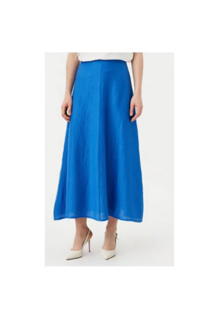 Дамска пола -  305267573 - Лен - Полиестер - Син - Син