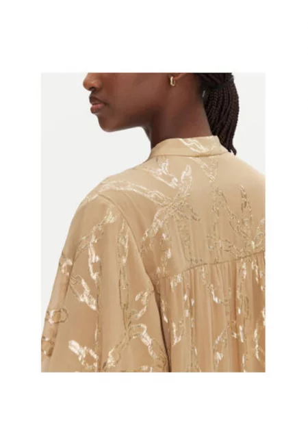 Дамска риза  BBW4551 - Вискоза - Бежово - Бежов