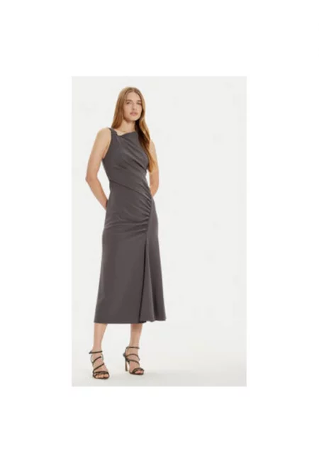 Дамска рокля - Империал - 304866074 - Полиестер - Сив - Сив