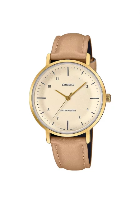 Дамски часовник  LTP-VT03GL-4B - кожена каишка