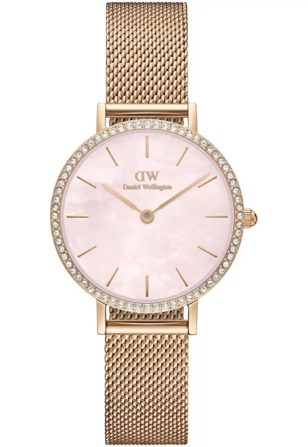 Дамски часовник -  неръждаема стомана - розово злато - 30m водоустойчив