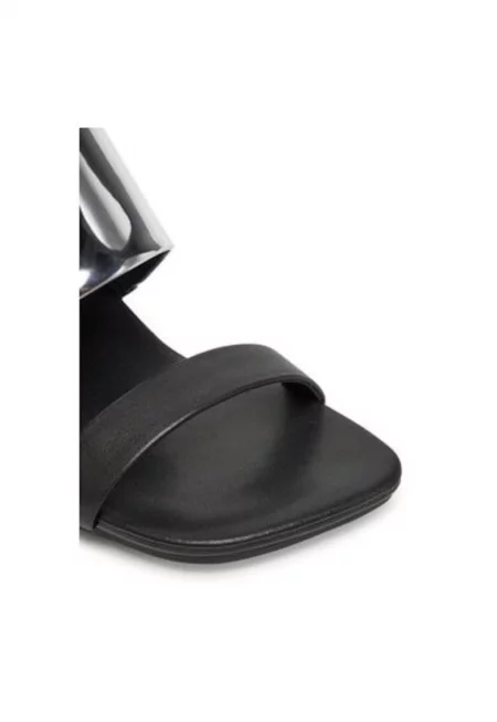 Дамски джапанки - 10005766132 -  Естествена кожа - Сребрист