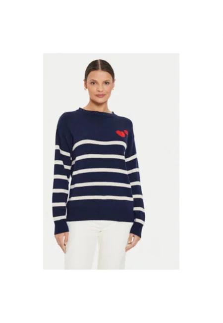 Дамски пуловер -  304611063 - Найлон/Вискоза/Вълна - Един размер INTL - Син