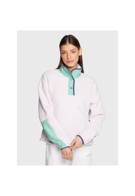 Дамски спортен суичър с качулка -  Cragmont Fleece - 1/4 тик-так - бял - полиестер -