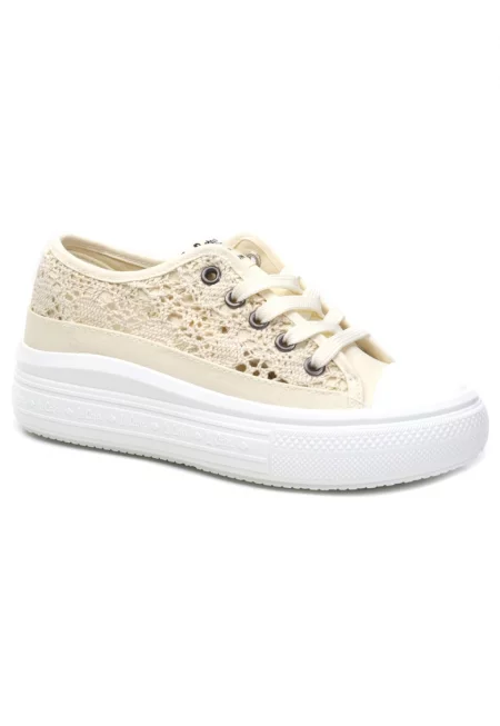 Дамски спортни обувки -  BM190787 - бежови