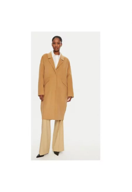Дамско палто -  304302459 - Вълна/Полиестер - Бежов - Бежов