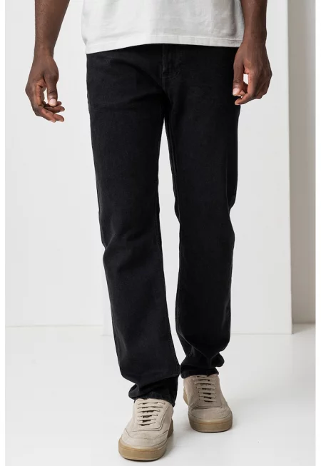 Дънки с прав крачол - Избеляло черно