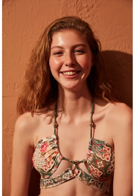 Горнище на бански с щампа - Многоцветен