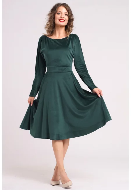 Кафифена рокля с джобове