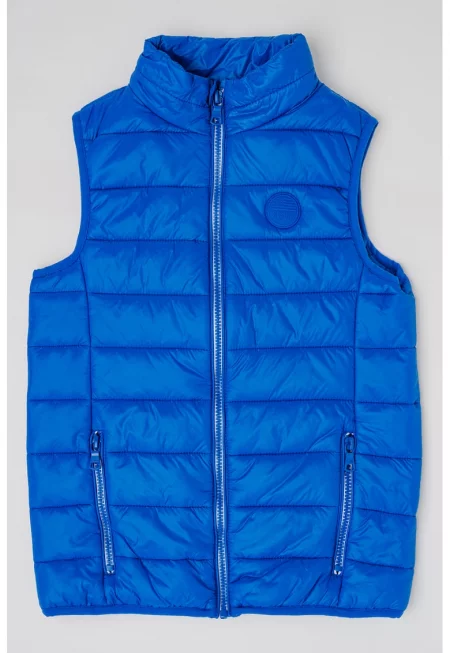 Капитониран елек с джобове с цип