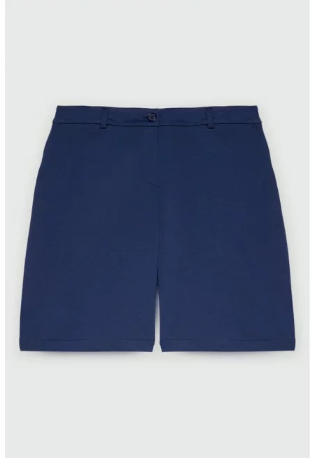 Къс панталон с памук - Тъмносин