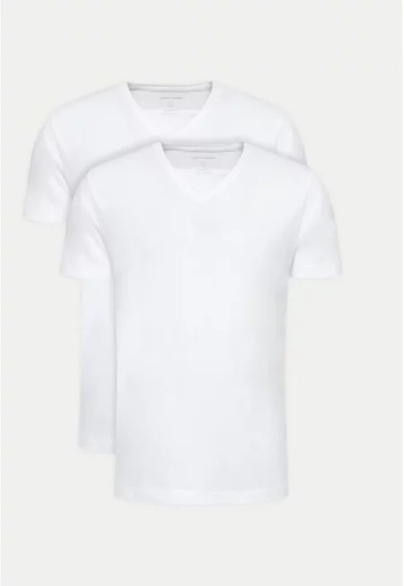 Комплект от 2 мъжки тениски -  304463242 - Памук - Бял