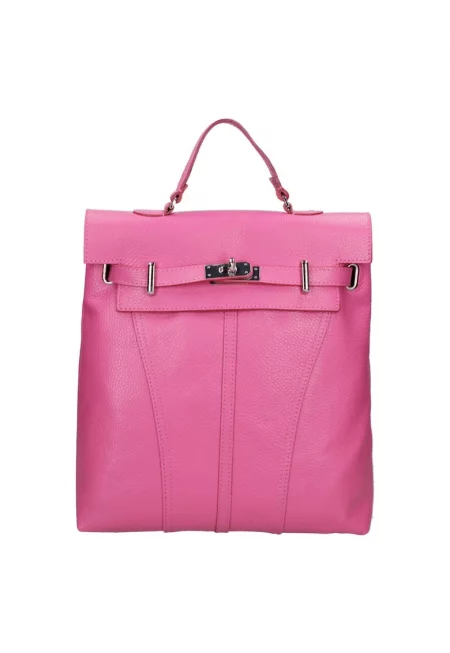 Конвертируема раница 32739 от кожа - Яркорозово