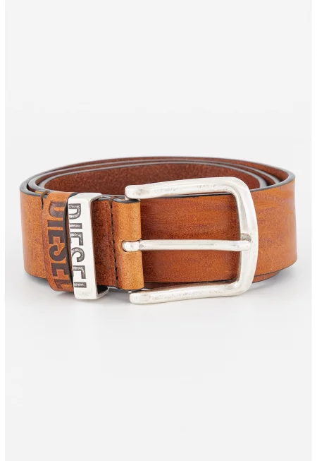 Кожен колан Visible с лого - Кафяв