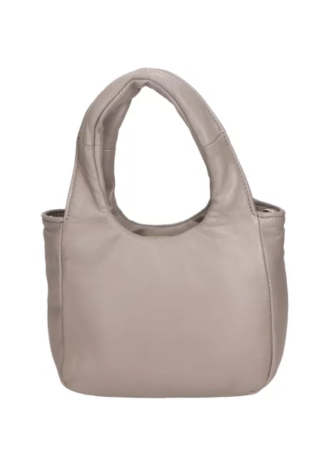 Кожена чанта 24175 с отделяща се презрамка - Светло сив