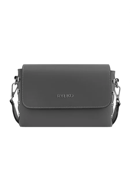 Кожена чанта през рамо с презрамка с верижка