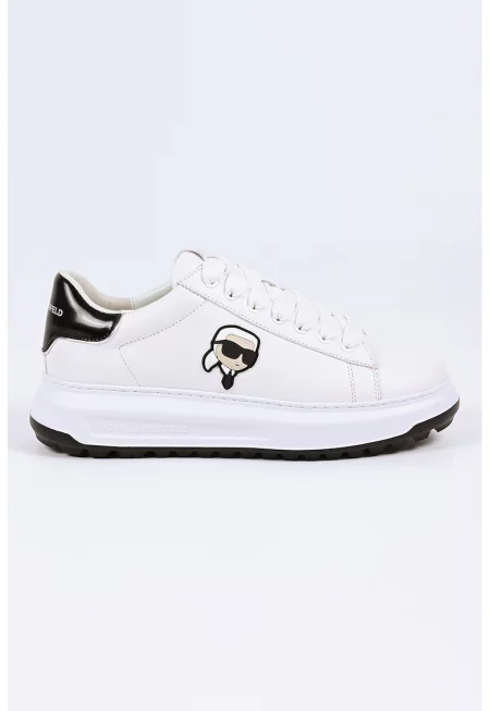 Кожени спортни обувки Kapri Lug - Черен/Мръснобял