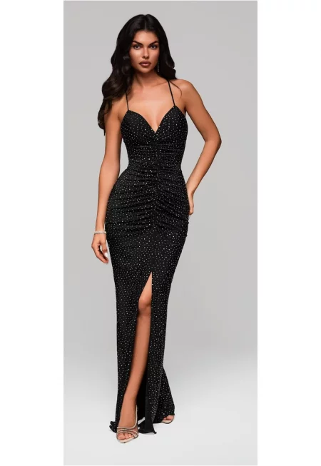 Макси вечерна рокля LARICA LA-OM-DLR200 - Телесен цвят -