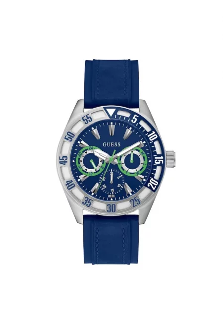 Мъжки часовник  модел GW0904G1 - кварцов механизъм - стоманен корпус - силиконова каишка - сребрист - 44мм