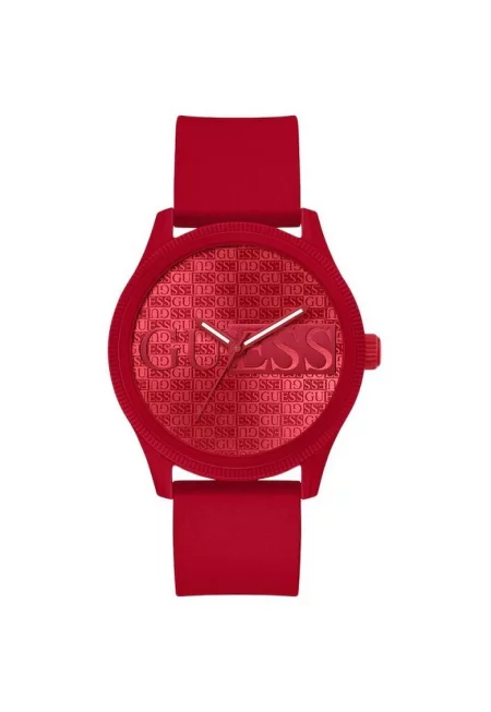 Мъжки часовник  модел Reputation - червен - кварцов механизъм - 45 мм - каучукова каишка