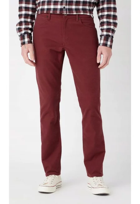 Мъжки дънки  GREENSBORO - памук/еластан - вишневочервен