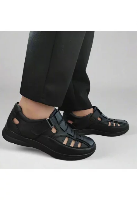 Мъжки ежедневни обувки  232704 перфорирани - Черно