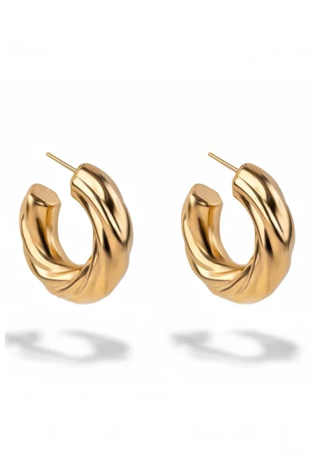 Обеци с 18K злато