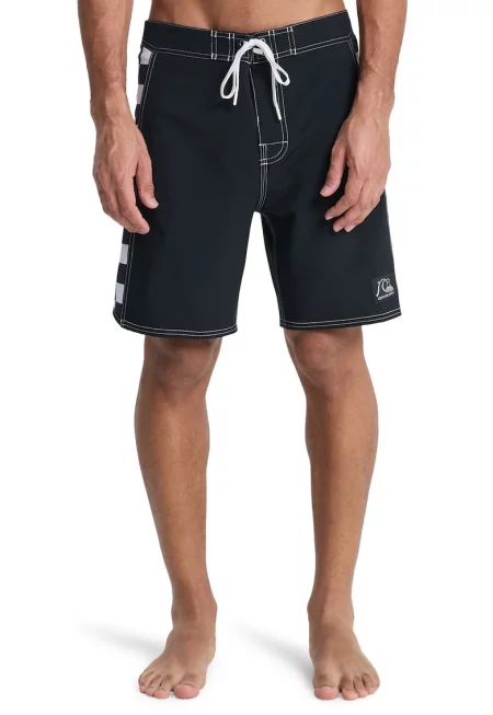 Плувни боксерки с връзки - Бял/Черен