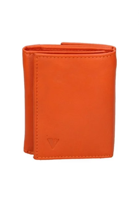 Портфейл от еко кожа с тройно прегъване - Оранжев