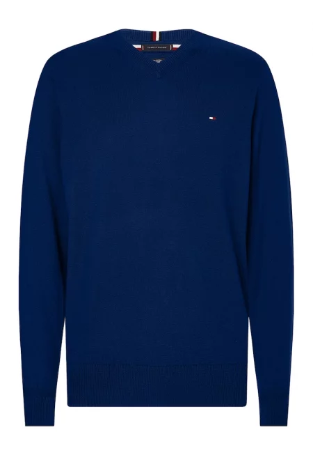 Пуловер с органичен памук и шпиц