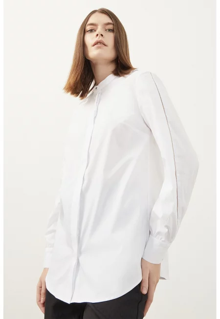 Риза с памук и маншети