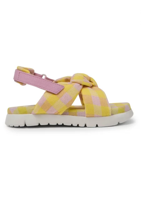 Сандали Oruga 743 с отворена пета - Жълт/Розово