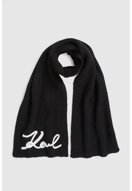 Шал с плетено лого