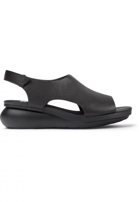 Скосени кожени сандали 212887 Balloon - Черен