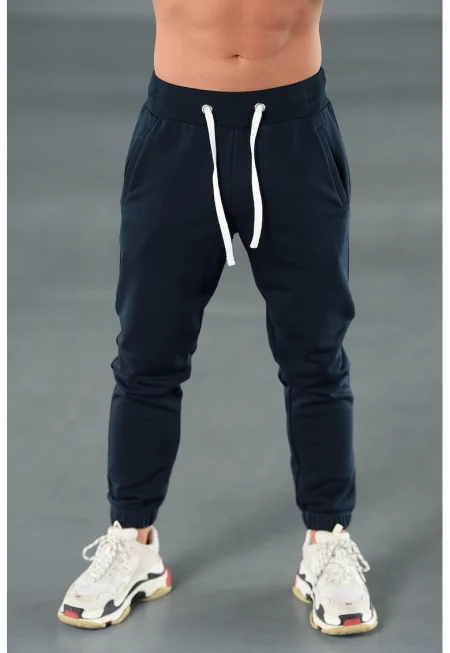 Спортен панталон с ниска талия - Тъмносин