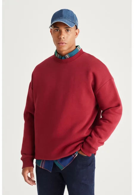 Суитшърт с овално деколте и паднали ръкави