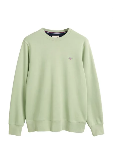 Суитшърт Shield с овално деколте - Бледозелен