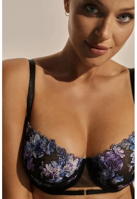Sutien cu broderii florale Flower Chick