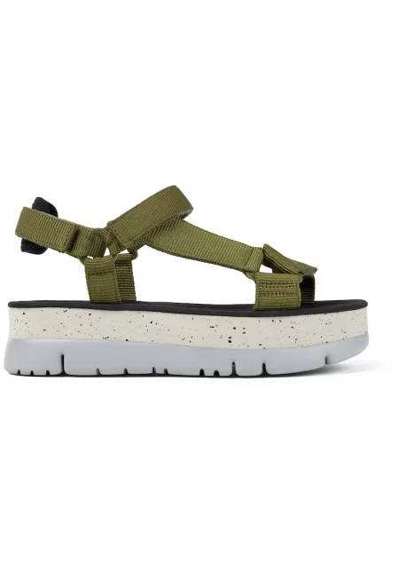 Текстилни скосени сандали Oruga Up - Зелен