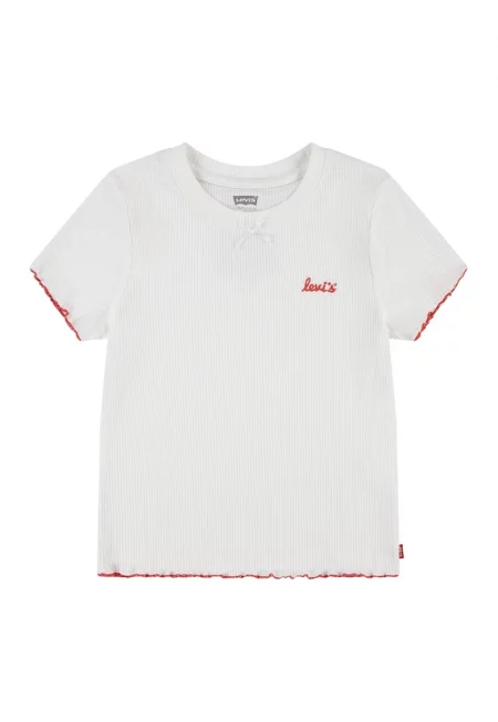 Тениска с овално деколте и бродирано лого