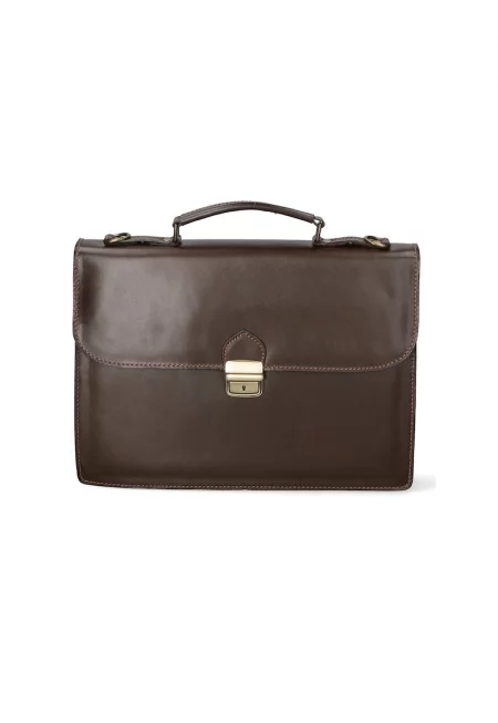 Унисекс кожено куфарче 25023 - Тъмнокафяв