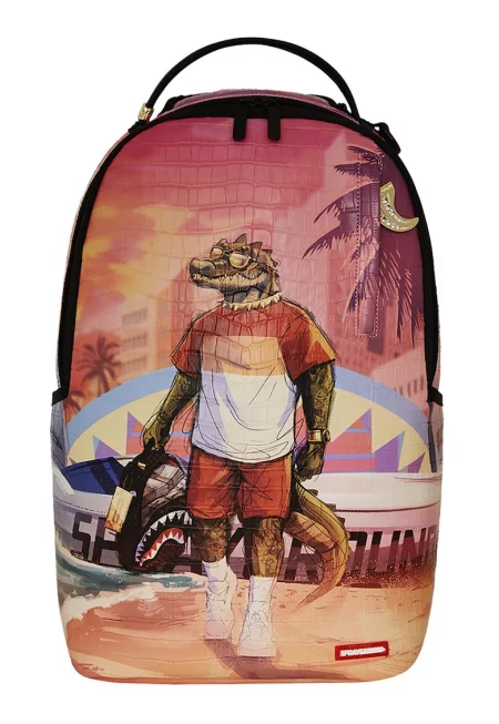 Унисекс раница с принт и шагрен