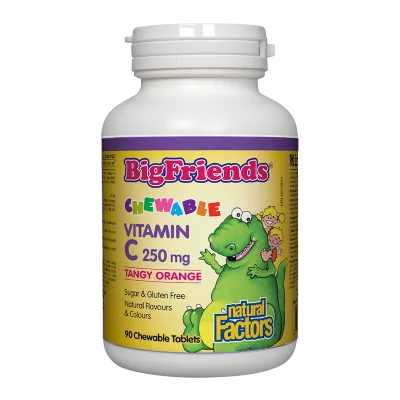 Витамин С за деца BigFriends®, 250 mg х 90 дъвчащи таблетки с вкус на портокал