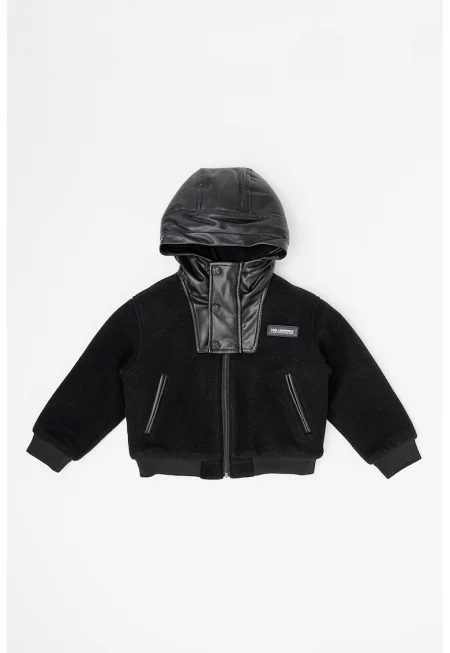 Яке с вълна - Черен