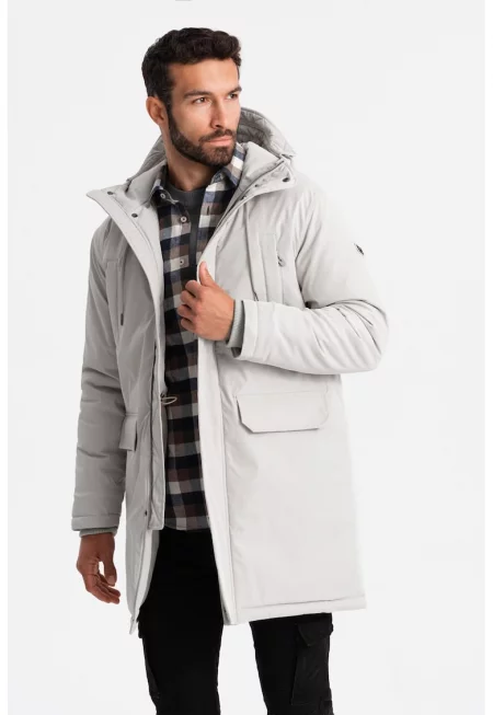 Яке тип парка  OM-JALJ-0166 - С цип - С качулка - Мъжко