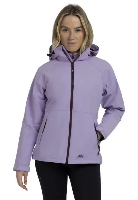 Зимно трекинг яке с джобове с цип - Светлолилав