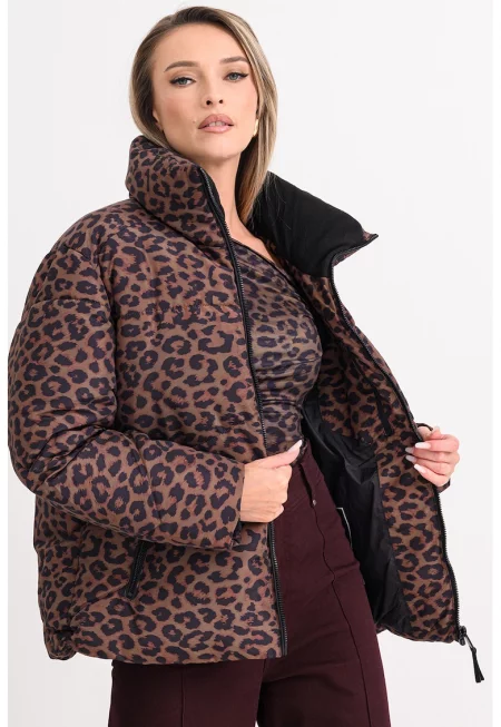 Зимно яке с животински принт